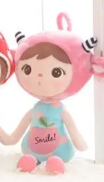 Metoo ангел кролик кукла 50 см kawaii игрушки в виде животных с плюшевой набивкой мультфильм дети игрушки подарок коала панда олень лиса пчела Божья коровка бабочка - Цвет: Светло-желтый