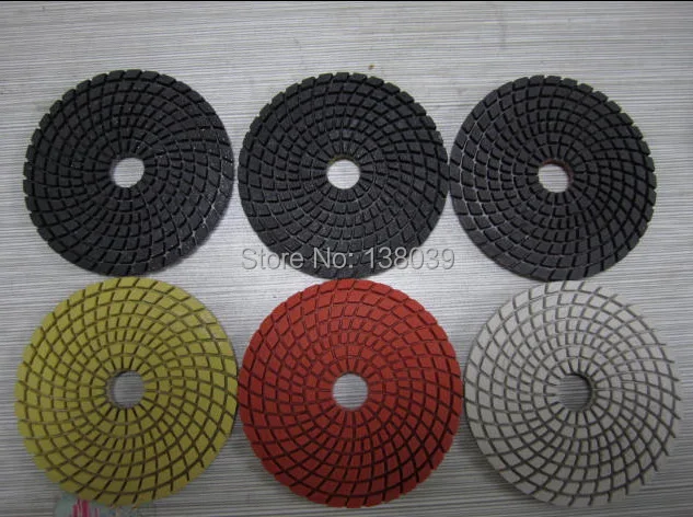 4'' Best Quality Diamond wet flexible polishing pads for granite and other hard stone