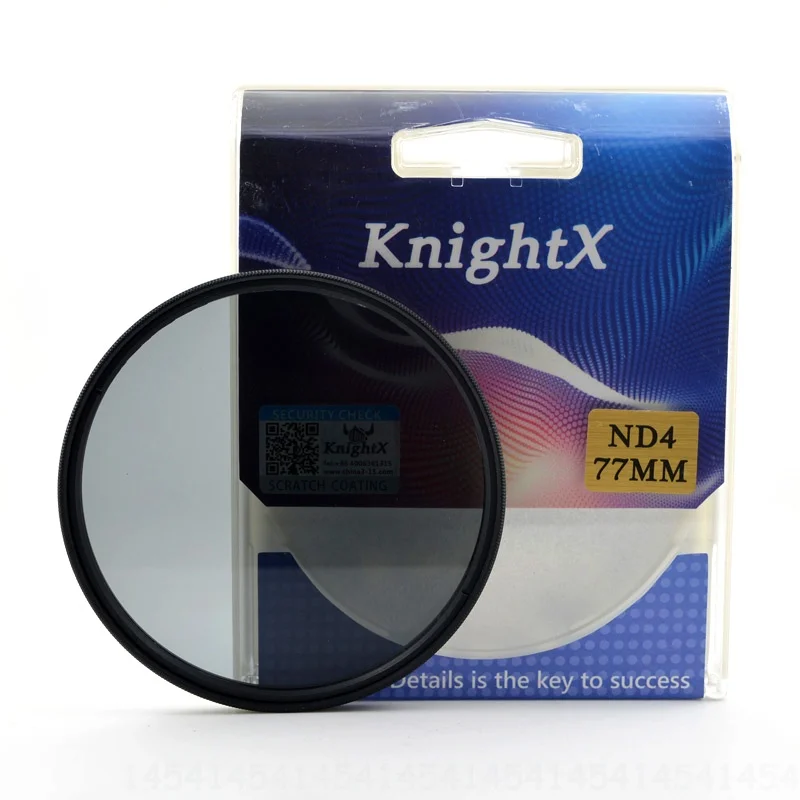 ND4 KnightX ND2 ND4 ND8 ND16 ND 49 52 55 58 62 67 72 77 мм Камера фильтр для объектива для canon eos sony nikon 400d 1200d фотографии 2000d - Цвет: ND4