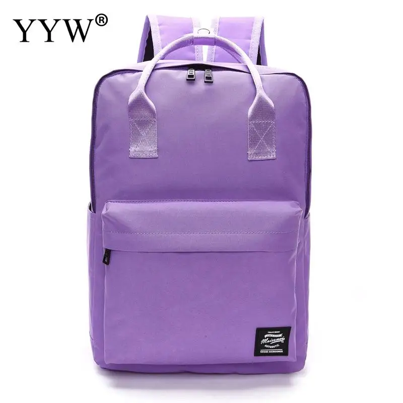 light purple Большой Вместительный женский рюкзак, школьные сумки для подростков, мужские сумки для путешествий из ткани Оксфорд, рюкзак для ноутбука для девочек, рюкзак Mochila - Цвет: light purple
