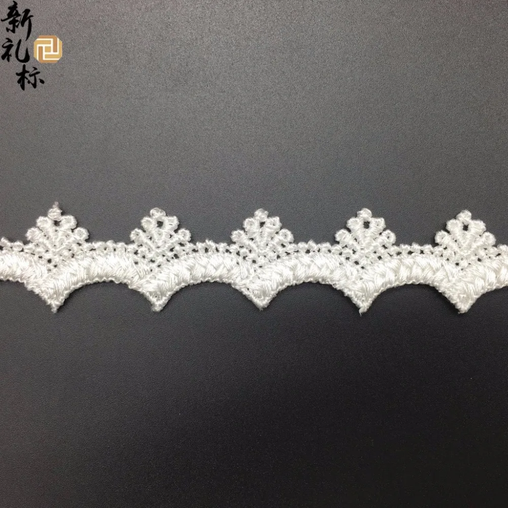 

30yards Cheapest Wavy Embroidered Lace Appliques Trim Garment Accessories Wedding Decoration Sew On Guipure Lace Fabric Black