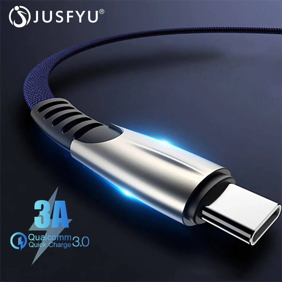 Кабель USB Type-C 3A для быстрой зарядки шнур передачи данных Type-c зарядное устройство