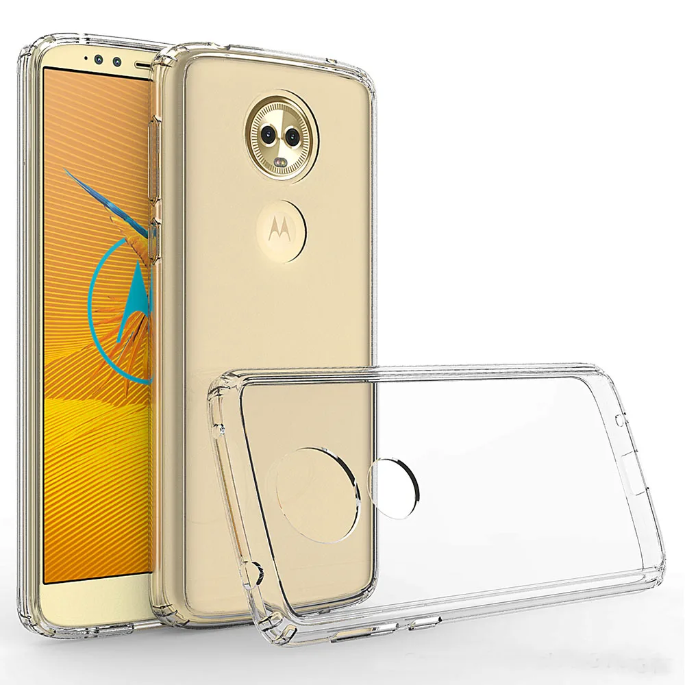 Тонкий мягкий жесткий чехол из ТПУ для Motorola Moto E5 Plus прозрачный телефона с защитой