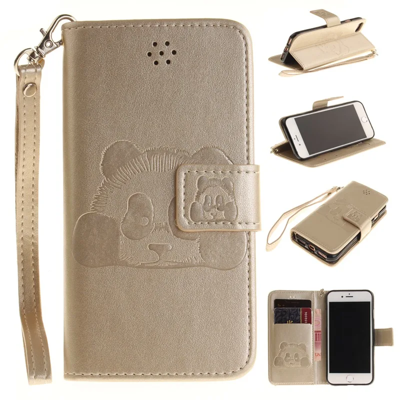 Милый Мультфильм Панда Печати Единый Телефон Case For Apple ipod Touch 5 5S 6 плюс 7 Крышка Кожи