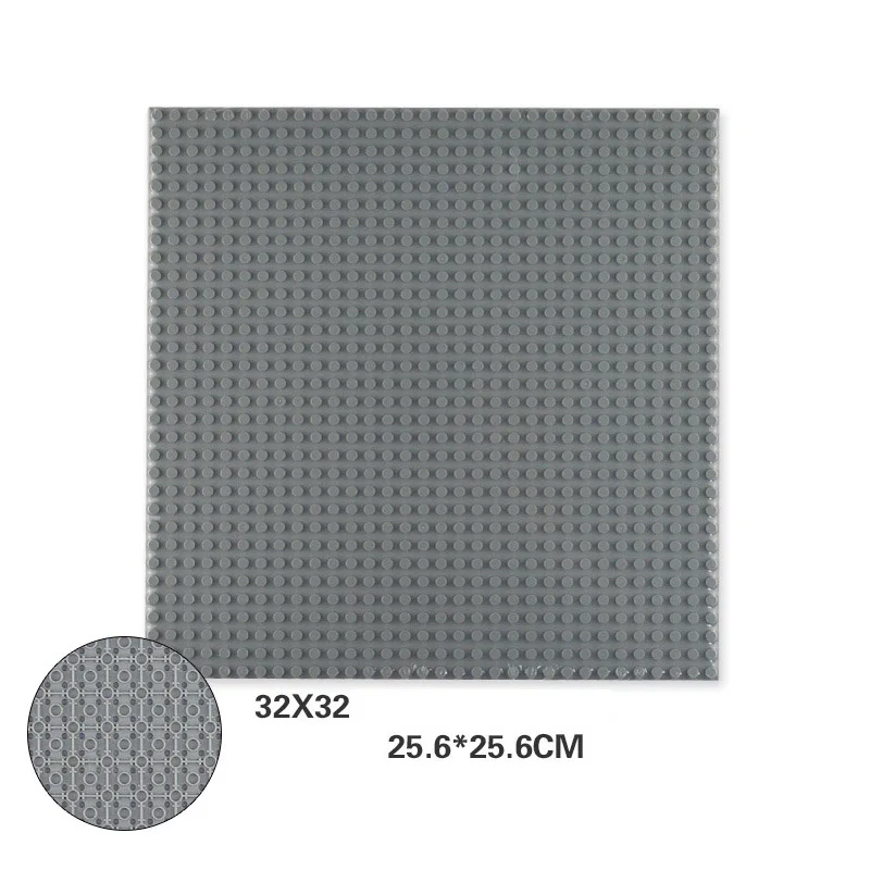 Lt Grey Двухсторонняя 32*32 точки напольная опорная плита для маленького кирпича DIY строительное основание для блоков для башни Классические блоки фигурка игрушка - Цвет: Lt Grey