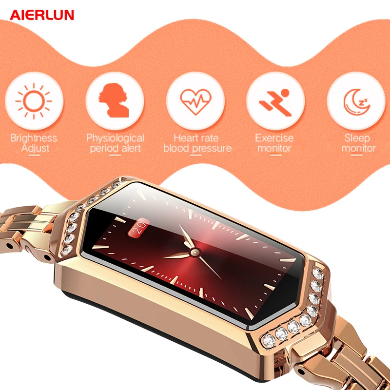 Aierlun IP68 женские умные часы фитнес браслет трекер активности монитор сердечного