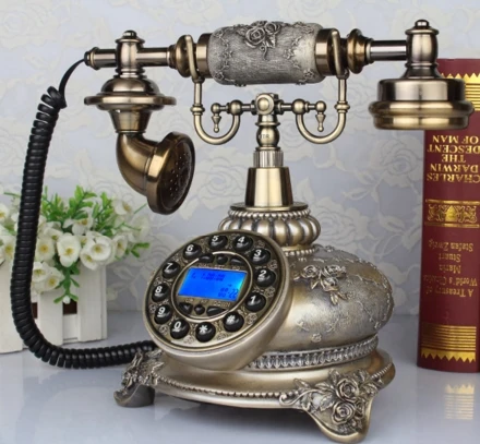 Старинный телефон для дома старинный стационарный свободные руки Синяя
