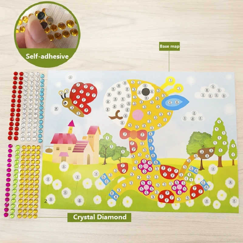 10 шт./компл. Diy бриллиантовые наклейки Хрустальная паста Живопись Мозаика