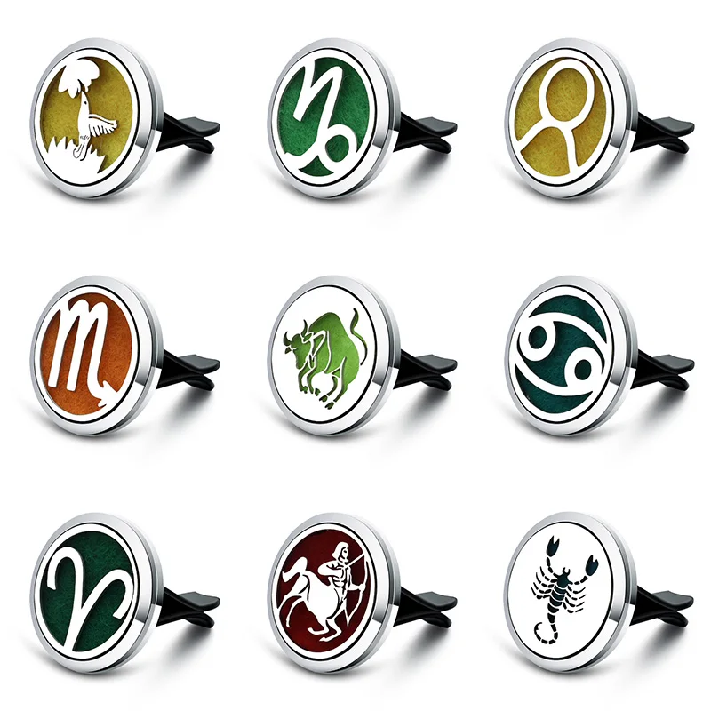 Ароматерапия 12 созвездий автомобильный освежитель воздуха из нержавеющей стали