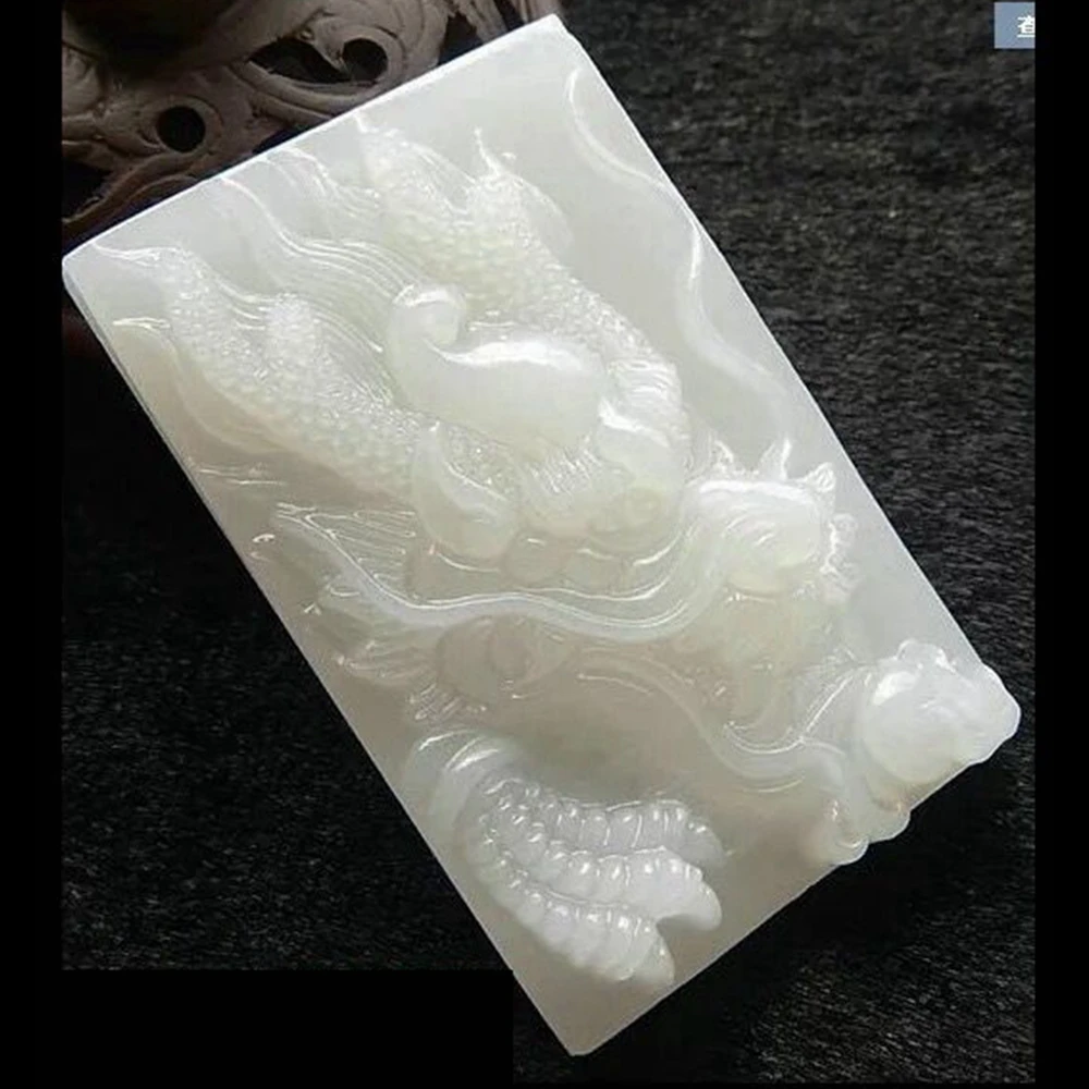 Оригинальный винтажный 5А нефритовый кулон ожерелье в китайском стиле ручная