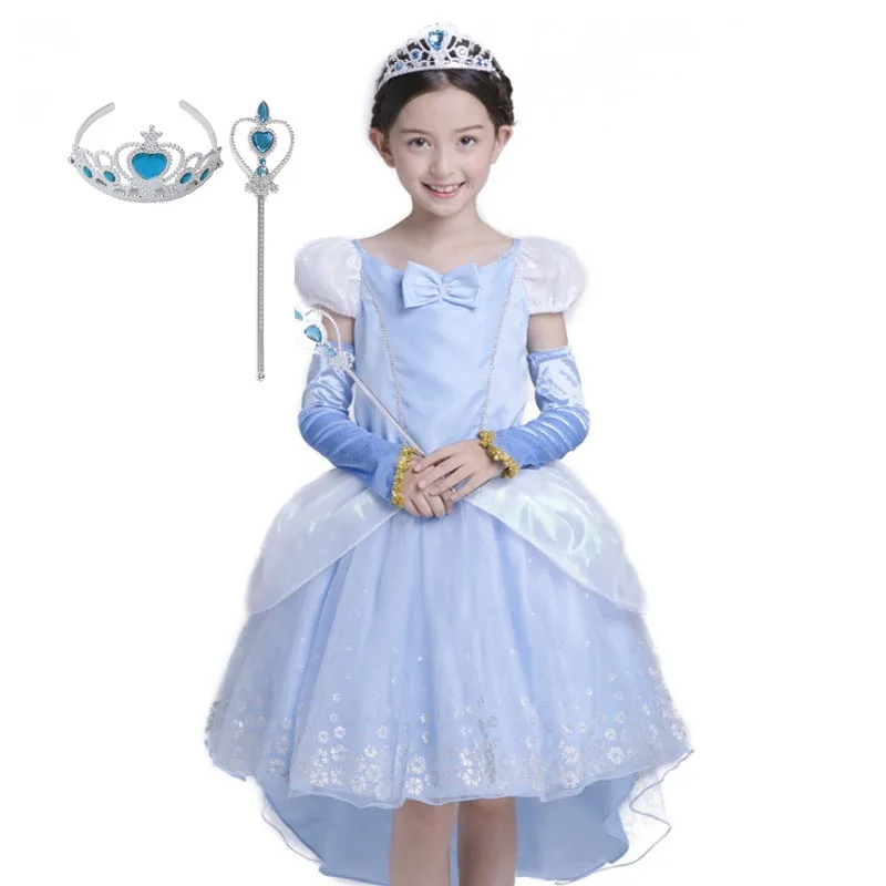 

Girls Dresses Princess Cinderlla Dress Children Christmas Party Cosplay New Years Costume Children Stage Fantasy Clothes Tutu