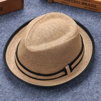 solid color childrens girl boy straw hat boy girl little girl jazz sun summer beach hat lm12 2