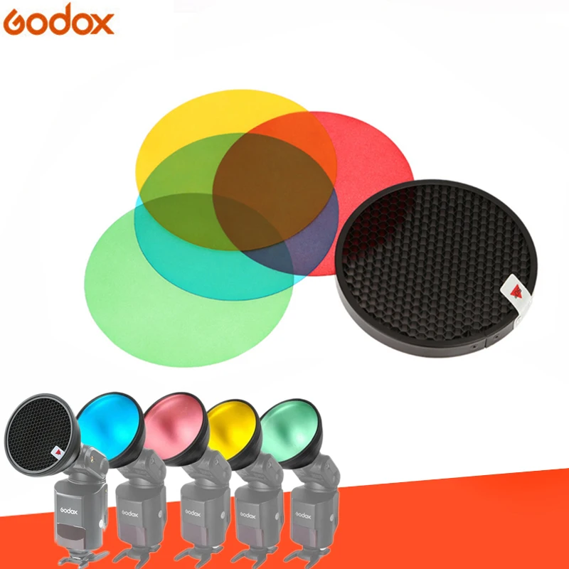 Godox AD S11 4 фотография цветной фильтр гелевый пакет с сотовой сеткой крышка