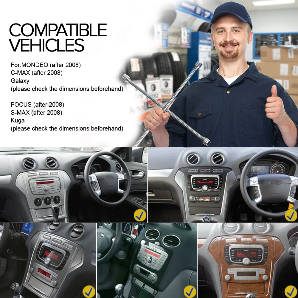 A Sure Android 7 1 2 Din 1024*600 автомобильный DVD для FORD FOCUS MONDEO S MAX C Kuga Galaxy с wifi радио gps DAB + OBD BT 4G
