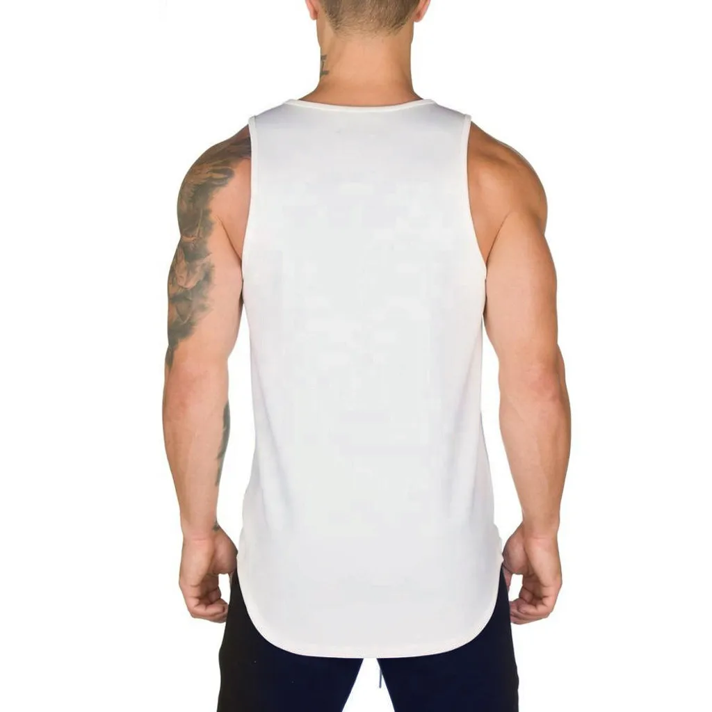 Mens Vest 2019 Men Pure Color Sports Zipper Slim Large Open-Forked Male | Мужская одежда