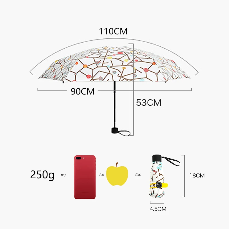 Мини Карманный Зонт от дождя ультралегкий складной компактный дорожный зонт для