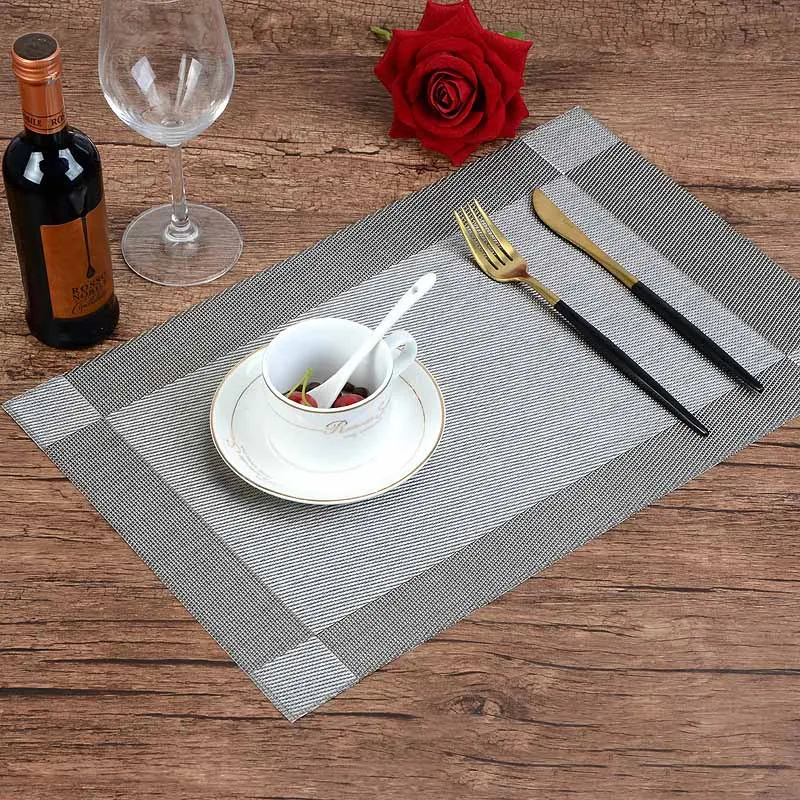 Silver Oneup ПВХ подставки под винные бутылки кухонные столовые модные настольные коврики дисковые подставки водонепроницаемые Нескользящие подставки для стола - Цвет: Silver