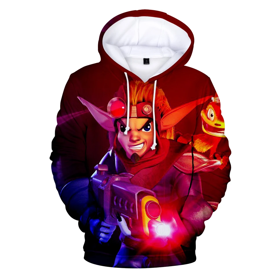Hot Game jak 3 3D Hoodies Boy/Girl Casual Autumn Harajuku Print long sleeve Sweatshirts Hip Hop Tops plus size | Мужская одежда