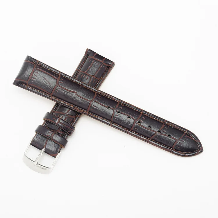 A007 20mm 16mm Black Brown Watchbands Pin Buckle Bracelet Leather Watch Band for Women Size White Strap Clock Men | Наручные часы