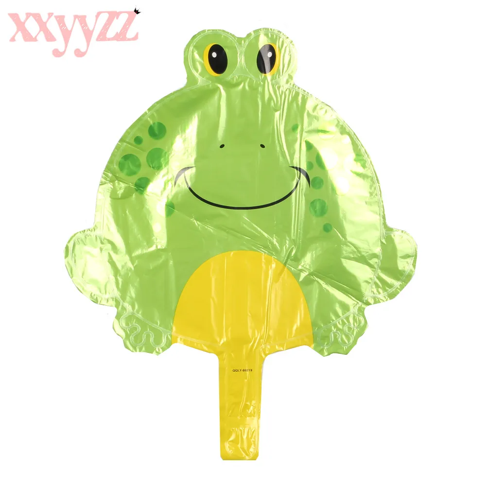 Мини Лягушка XXYYZZ воздушный шар из фольги зеленый и желтый цвет молочный скот