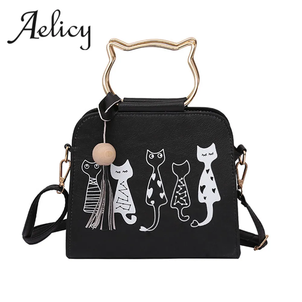 Женская сумка мессенджер Aelicy Animal через плечо с рисунком кота и кролика для женщин