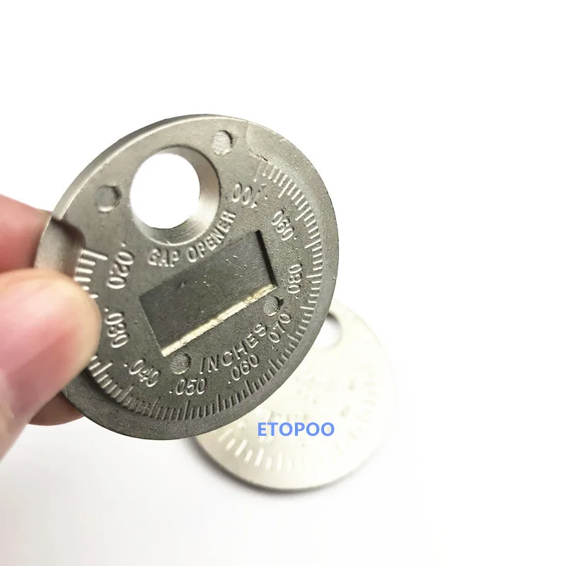 1 шт. инструмент для измерения зазора свечи зажигания монетного типа 0 6 2 4 мм