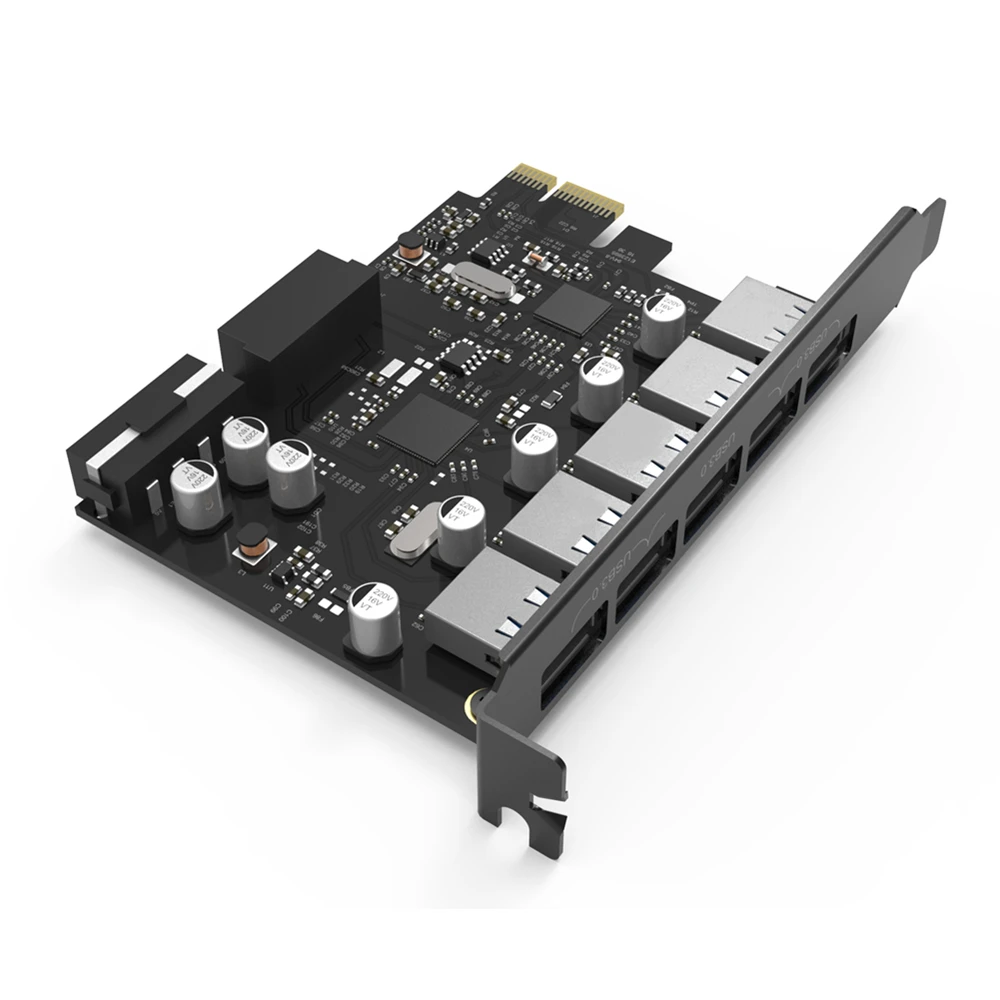 Настольная карта ORICO для ноутбука с 5 портами USB 3 0 PCI Express поддержка портов Windows 10 / 8 - Фото №1