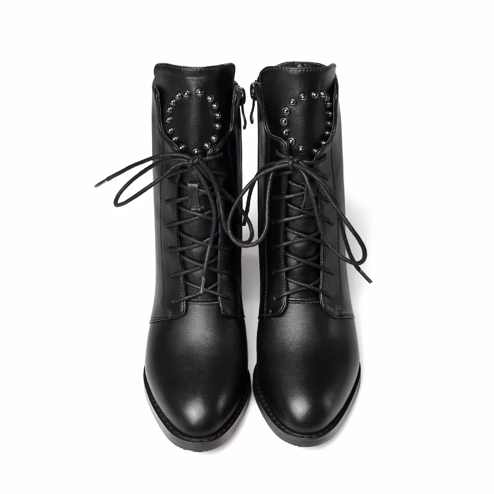 Арден фуртадо Мода 2017 зимние женские ботильоны на шнуровке натуральная кожа