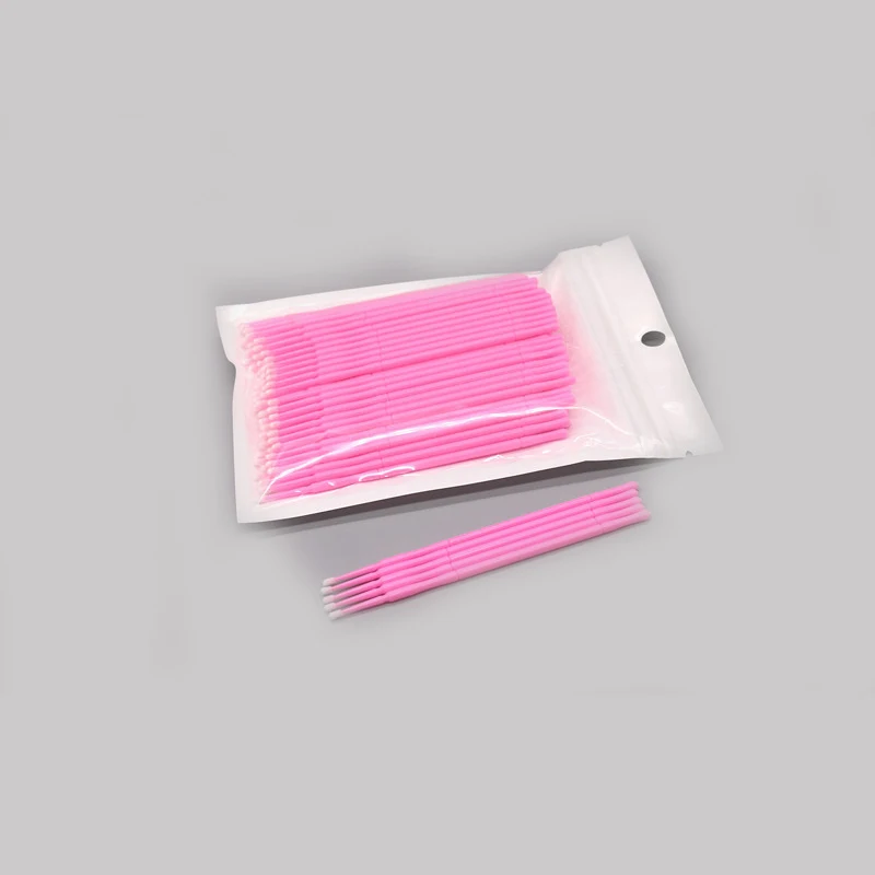 100 шт./упак. одноразовые кисти для макияжа Набор с тампоном microbrushes клей