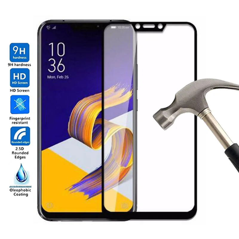 Для ASUS ZenFone 5Z ZS620KL защитная пленка из закаленного стекла для экрана полное