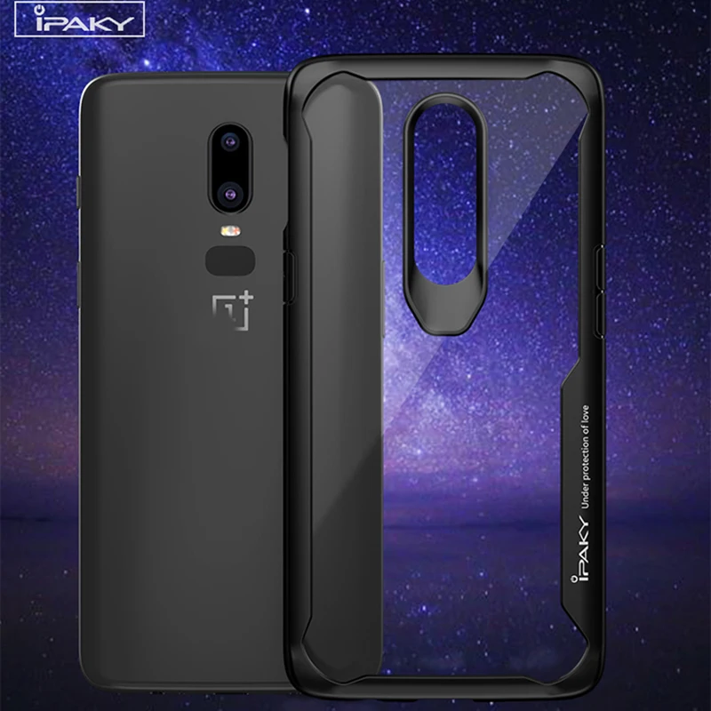 Для Oneplus 6 Чехол IPAKY для one plus силиконовый акриловый Гибридный противоударный