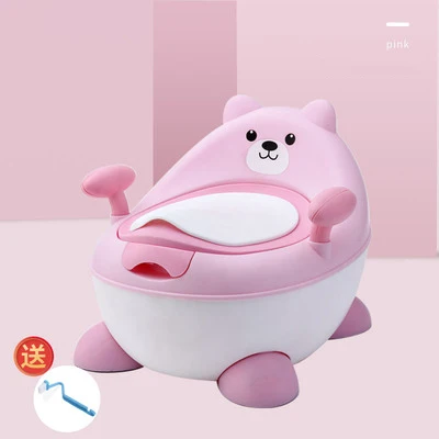 Pink Стиль медведь Детский горшок Многофункциональный унитаз Горшок детский горшок тренировочный горшок для девочки горшок для мальчика стул унитаз - Цвет: Pink