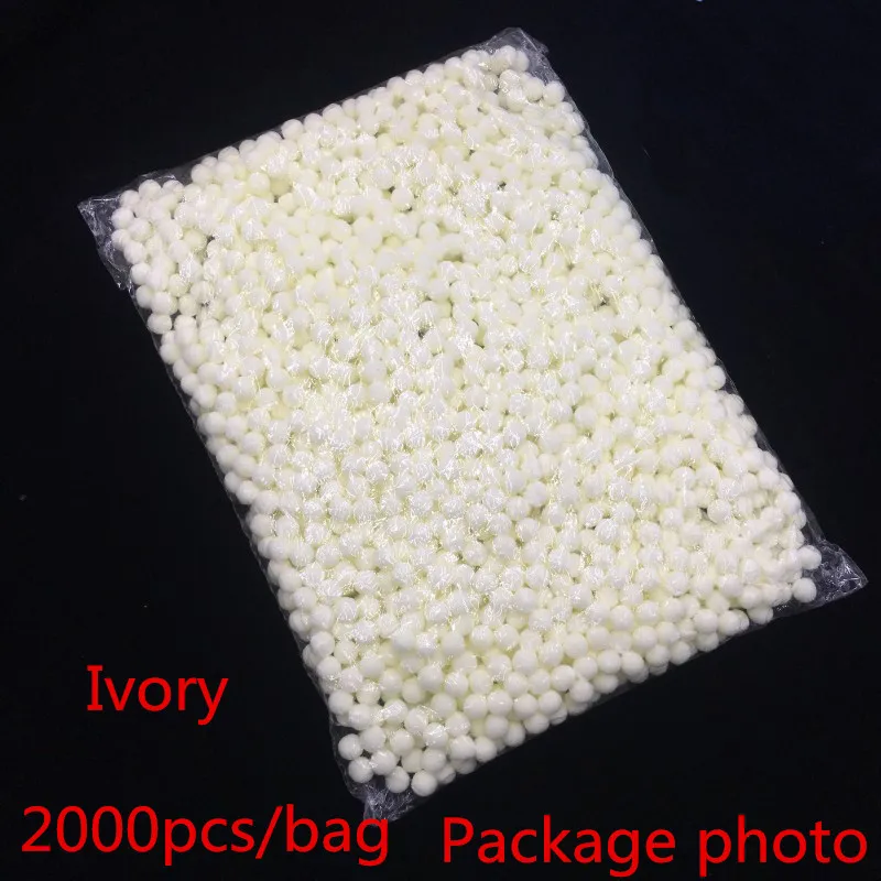Ivory Разноцветные помпоны, 10 мм, 2000 шт., мягкие помпоны, пушистые плюшевые помпоны для рукоделия, помпоны для домашнего декора, швейные принадлежности - Цвет: Ivory
