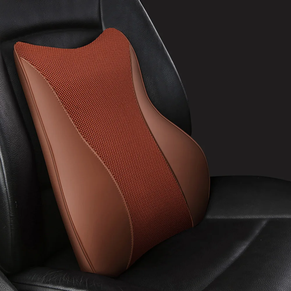 Brown-A-Waist JINSERTA, новинка, подголовник для автомобиля, подушка для шеи, 3D, дышащая, подушка для спинки сиденья, поясничная, поддерживающая, подушка для отдыха, для автомобиля, аксессуары - Цвет: Brown-A-Waist