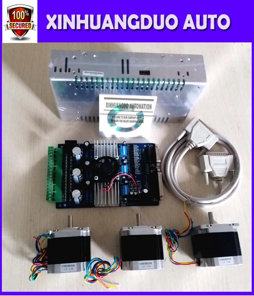 3 оси CNC Комплект TB6560 Драйвер платы + шт. 56 мм Nema 23HS3230 шаговый двигатель один