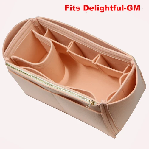 Delightful-GM Speedy25 30 35 40NeverfullMM GM Войлок Tote Organizer w/держатель для бутылки с молочной водой кошелек вставной мешок в сумку косметический макияж Diaperbag - Цвет: Delightful-GM