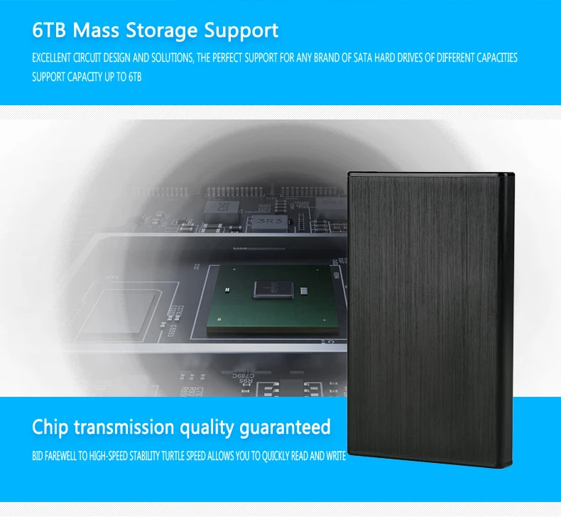 SATA I, II, III SATA USB 3,0 Металлический корпус SSD, HDD 2," HDD Caddy sata to USB 3,0 HDD Box HDD корпус 6 Гбит/с