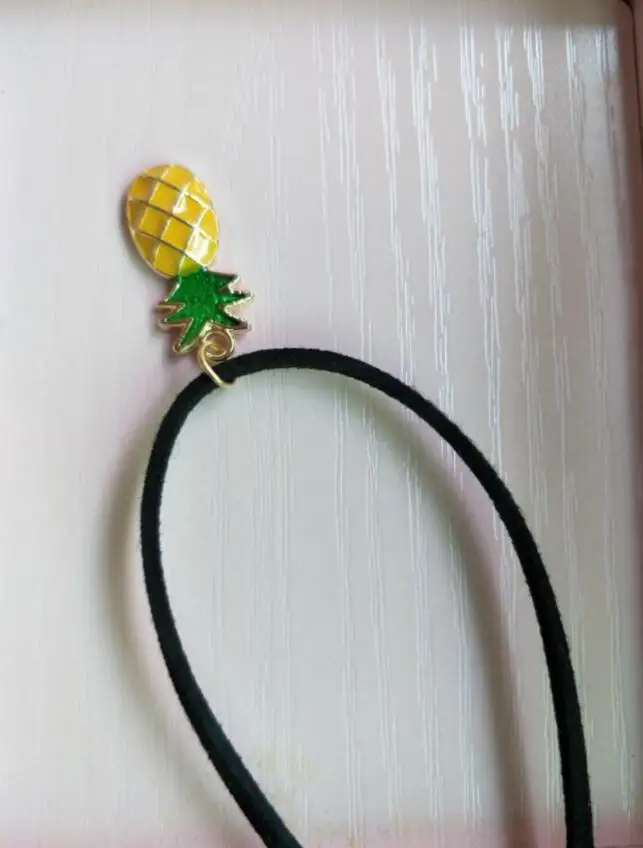 Xl 088 2019 новое модное ретро готическое кожаное ожерелье с милым рисунком ананаса - Фото №1