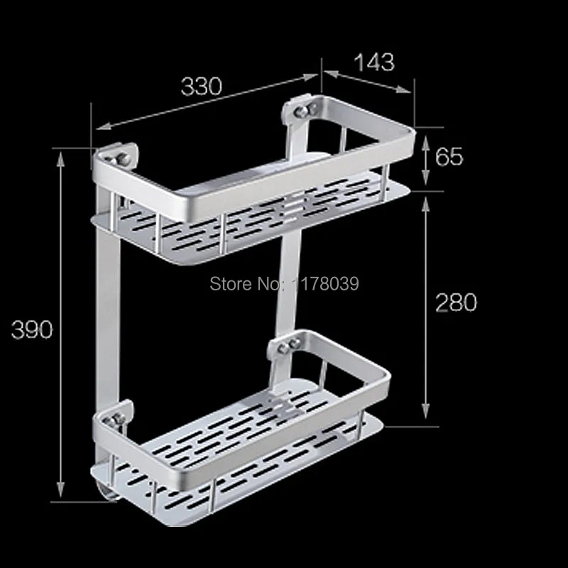 

Алюминиевые полки для ванной комнаты, настенные двухуровневые полки для ванной комнаты, металлическая полка для ванной комнаты, J16522