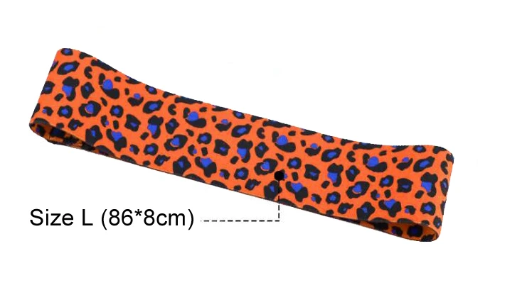 Leopard Orange L 1 шт. лента-трофей сексуальный леопардовый хип круг петля сопротивление группа тренировки для ног бедра клейкий приклад приседания полосы Нескользящие GYH - Цвет: Leopard Orange L