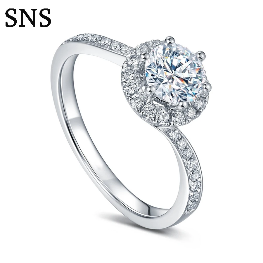 

14k Solid White Gold Wedding Ring 0.3 ct Round Cut Natural Diamond Real Gold Wedding Ring for Women Solitaire with diamond