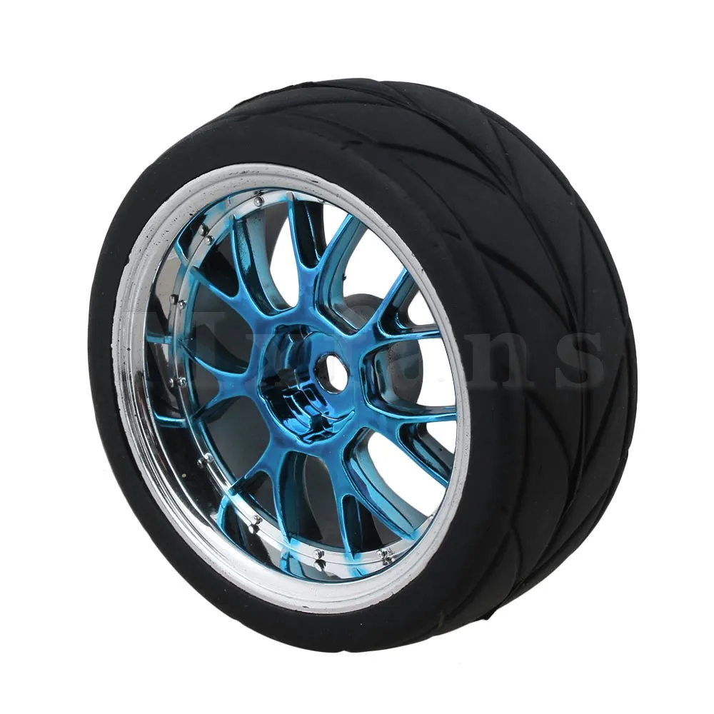 Mxfans 1:10 On-road Racing Car Blue Y-образная ступица колесный обод стрелка зернистая шина