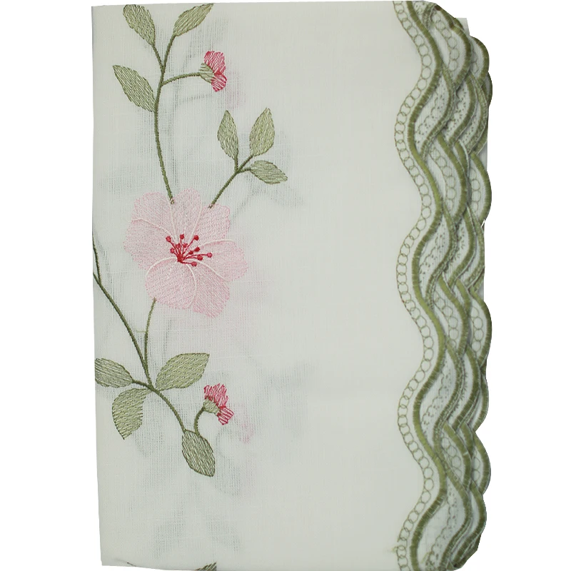 Корейский пасторальный Стиль Розовая утренняя слава вышитая Тюль готовая