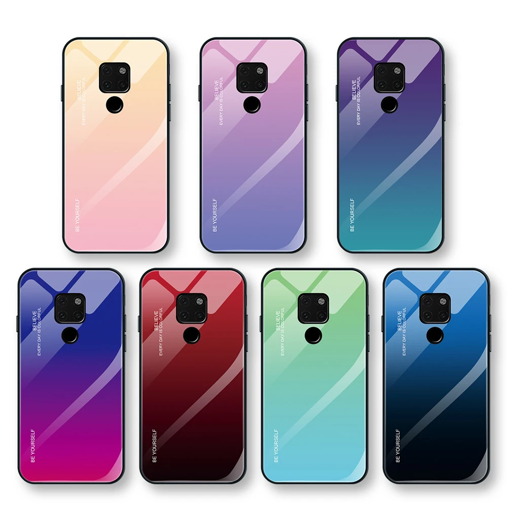Градиентный чехол Aurora для Huawei Mate 10 Lite RNE L21 L01 из закаленного стекла задний Чехол Nova