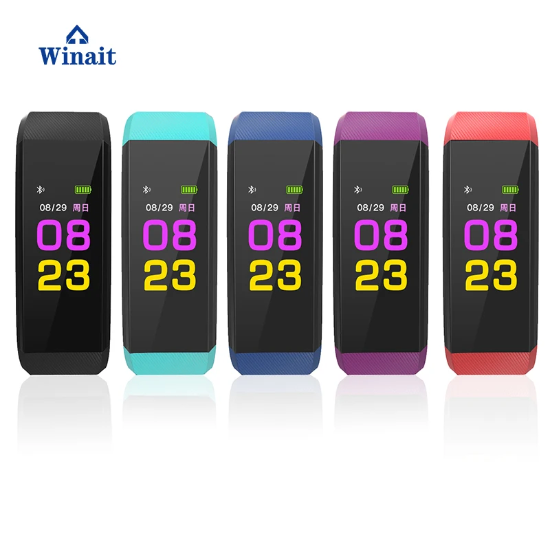 Winait ID115 плюс Smartband Цвет сенсорный экран Смарт-браслет сердечного ритма трекер