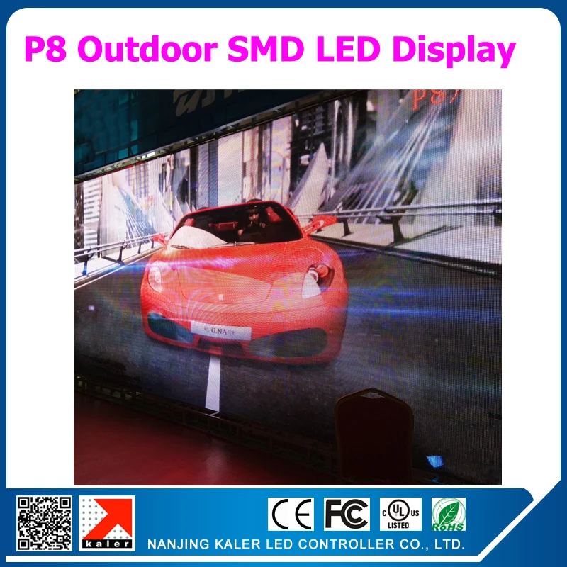 kaler DIY outdoor led display video message advertising screen board P8 modules 18pcs with diy installation and tips | Электронные