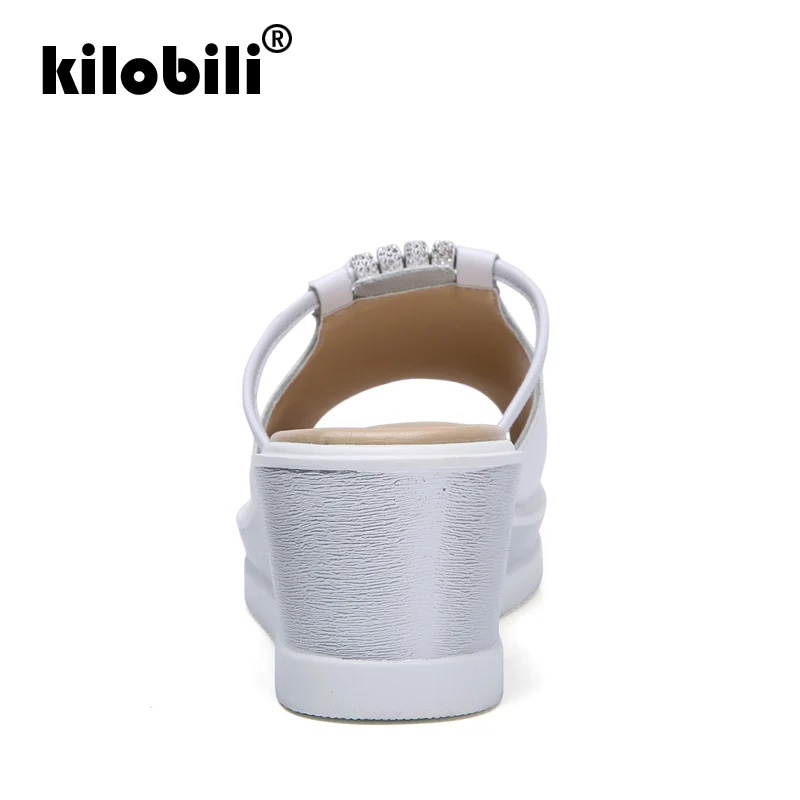 Kilobili/2019 женские Вьетнамки Босоножки на платформе босоножки высоком каблуке с