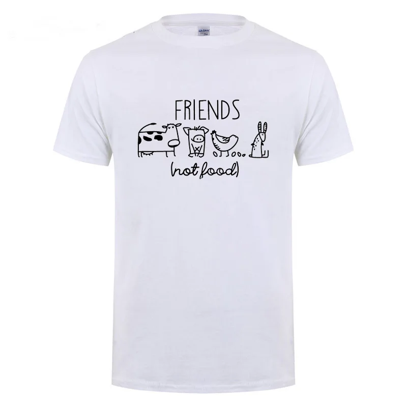 Мужская и женская хлопковая Футболка Activism Friends Not Food Vegan подарок для вегетарианцев