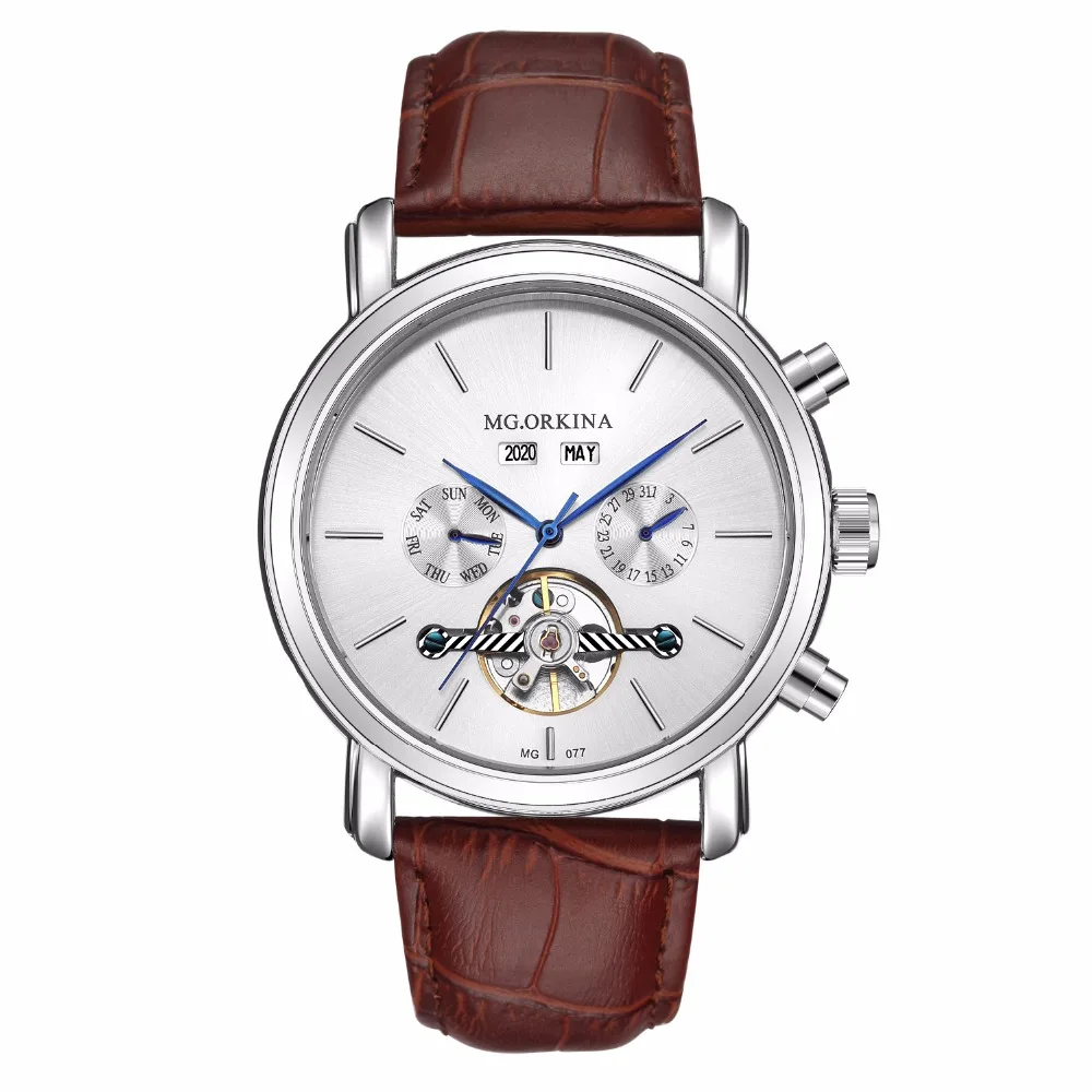 Классические дизайнерские мужские часы Tourbillon Топ Роскошный бренд MGORKINA
