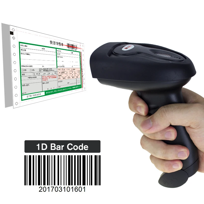 USB Беспроводной сканер штрих-кода возможностью погружения на глубину до 30 м 2 4G CCD